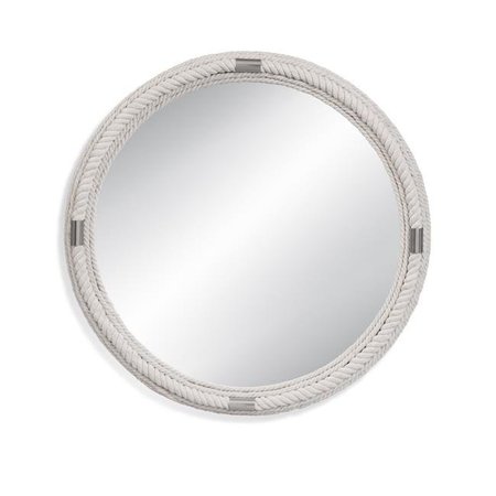 BASSETT Bassett M4234 Largo Round Wall Mirror; White Rope - 36 in. M4234